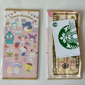 Sanrio Characters Gift Card Money Envelope Pack of 4 NWT Japan Exclusive